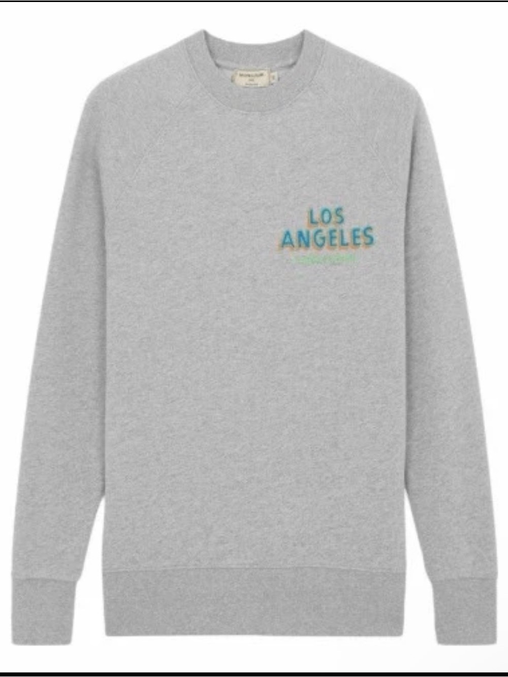 NWT Maison Kitsune X Ben Klevay Los Angeles Sweatshirt Grey French Terry Size L